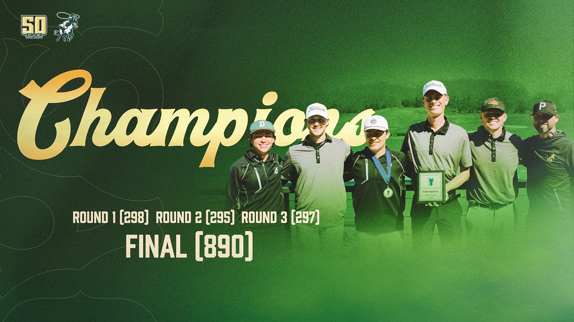 usao men's golf champion graphic at CBC Invitational